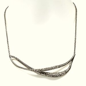 Alexis Bittar Miss Havisham Necklace Crystal Encrusted Intertwined Pendant
